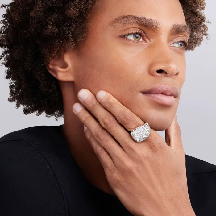 LAGOS Rings Anthem Large Caviar Beaded Square Diamond Ring LAGOS Rings Anthem Large Caviar Beaded Square Diamond Ring