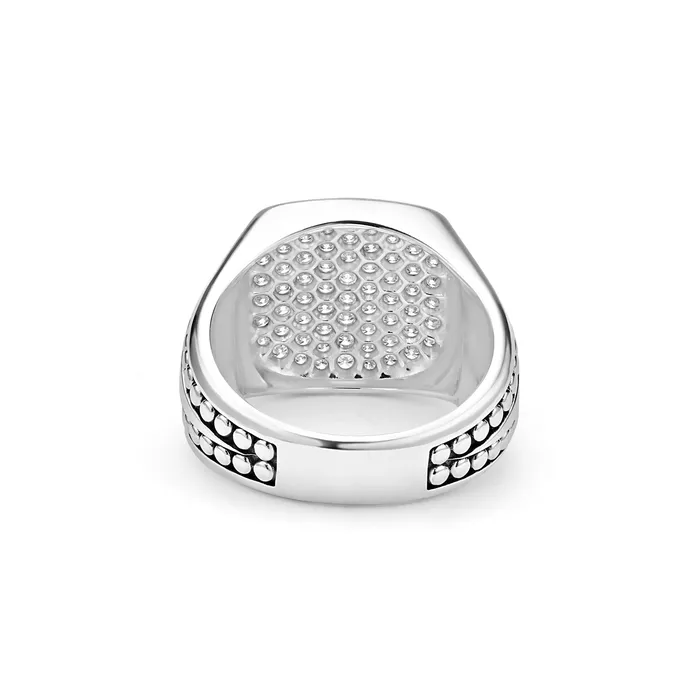 LAGOS Rings Anthem Large Caviar Beaded Square Diamond Ring LAGOS Rings Anthem Large Caviar Beaded Square Diamond Ring