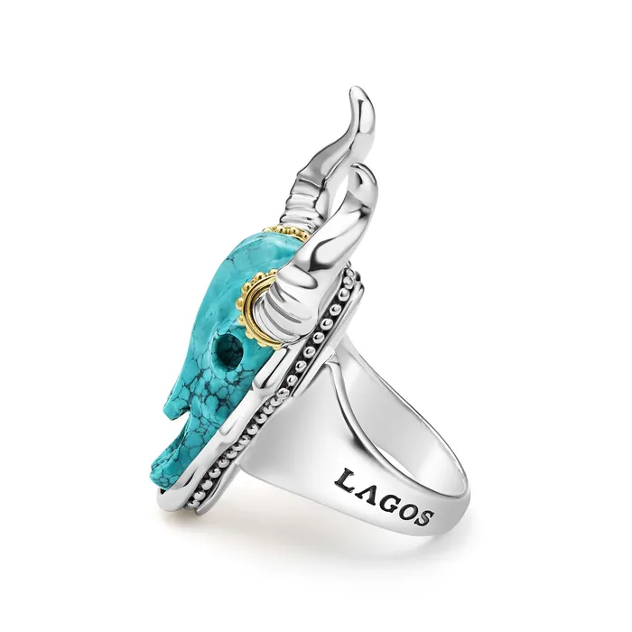 LAGOS Rings Anthem Turquoise Long Horn Ring LAGOS Rings Anthem Turquoise Long Horn Ring