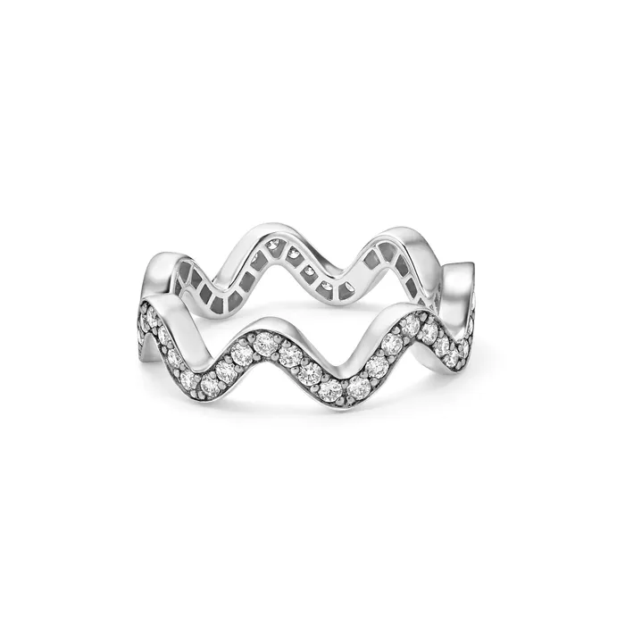 LAGOS Rings Caviar Spark Wave Diamond Eternity Band Ring LAGOS Rings Caviar Spark Wave Diamond Eternity Band Ring
