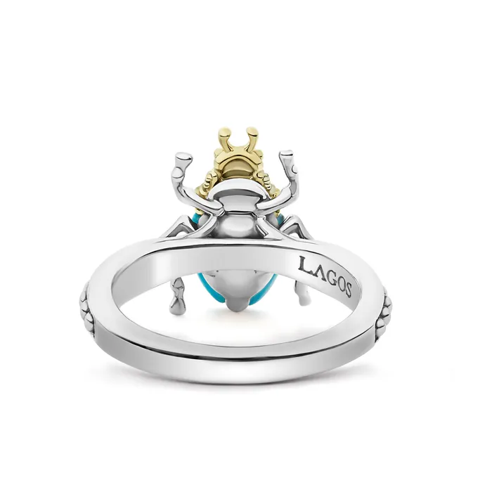Lagos Rings Rare Wonders Turquoise Beetle Diamond Ring