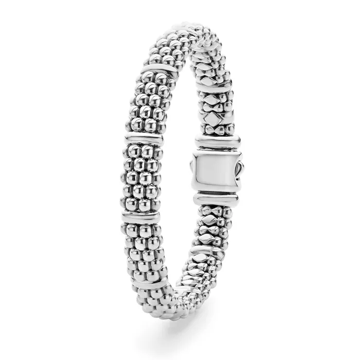 Lagos Signature Caviar Silver Station Caviar Bracelet 9mm Bracelets Lagos Signature Caviar Silver Station Caviar Bracelet 9mm Bracelets