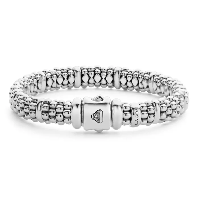Lagos Signature Caviar Silver Station Caviar Bracelet 9mm Bracelets Lagos Signature Caviar Silver Station Caviar Bracelet 9mm Bracelets