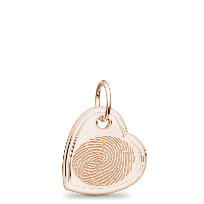 Legacy Touch Charm Necklaces 14k Rose Gold Offset Heart Charm