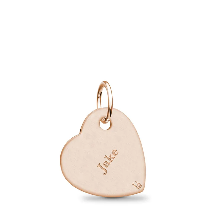 Legacy Touch Charm Necklaces 14k Rose Gold Offset Heart Charm