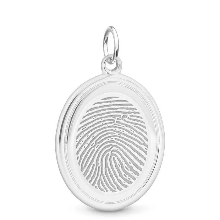 Legacy Touch Necklaces 14k White Gold Oval Pendant