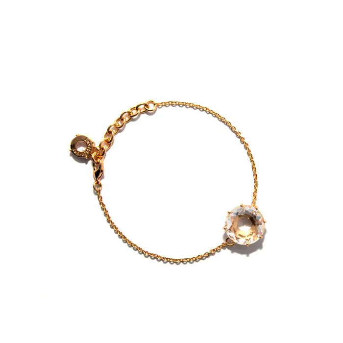 Les Nereides Bracelets Les Nereides Round Crystal Stone Bracelet