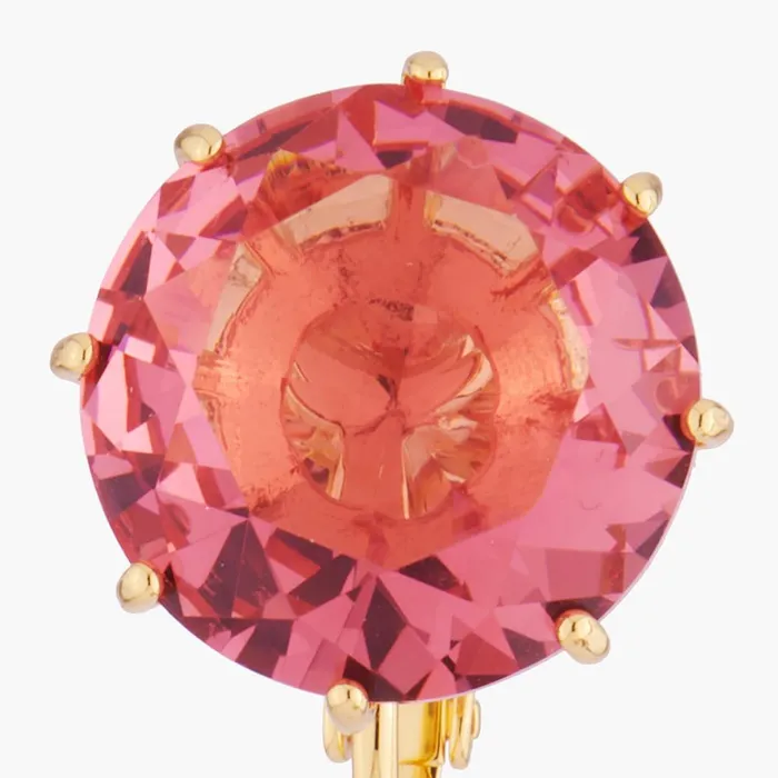 Les Nereides Earrings Les Nereides Pink Peach Round Stone La Diamantine Multicoloured ClipOn Earrings Les Nereides Earrings Les Nereides Pink Peach Round Stone La Diamantine Multicoloured ClipOn Earrings