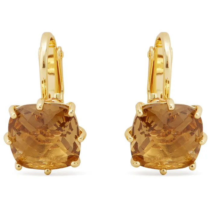 Les Nereides Golden Brown Diamantine Square Stone ClipOn Earrings Les Nereides Earrings Les Nereides Golden Brown Diamantine Square Stone ClipOn Earrings Les Nereides Earrings