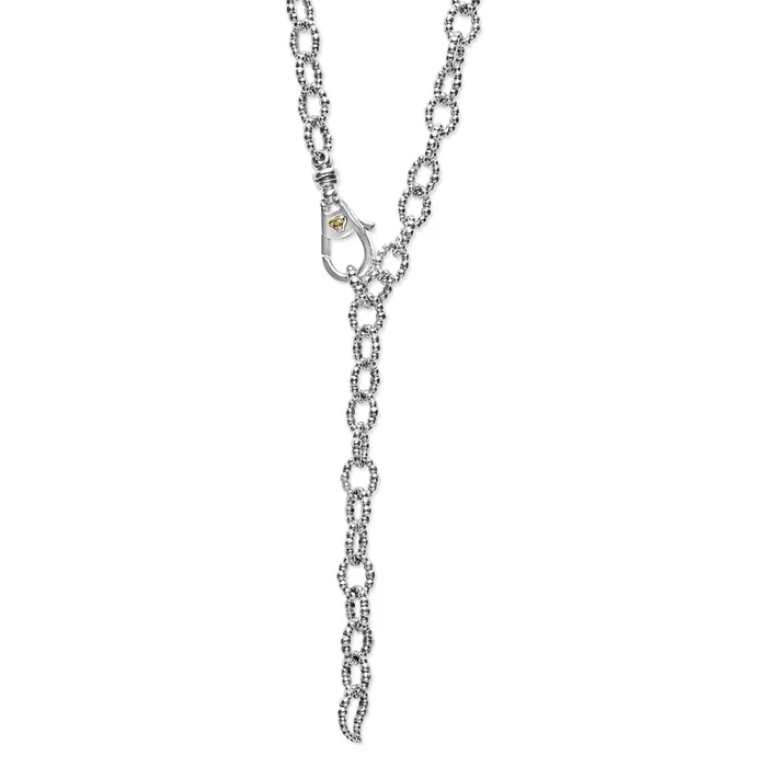 Love Knot Four Station TwoTone Love Knot Necklace LAGOS Necklaces Love Knot Four Station TwoTone Love Knot Necklace LAGOS Necklaces