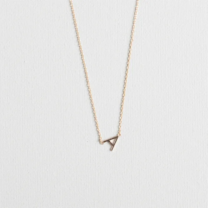 Luxe Gold Initial Necklace Michelle McDowell Necklaces