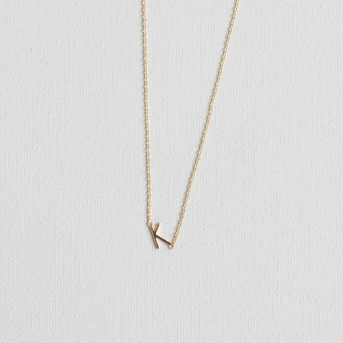 Luxe Gold Initial Necklace Michelle McDowell Necklaces