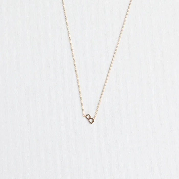 Luxe Gold Initial Necklace Michelle McDowell Necklaces