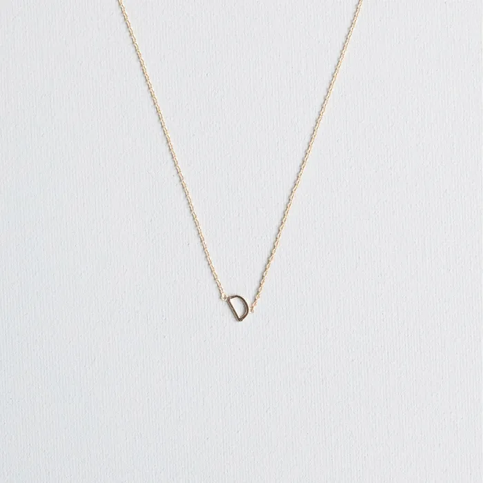 Luxe Gold Initial Necklace Michelle McDowell Necklaces