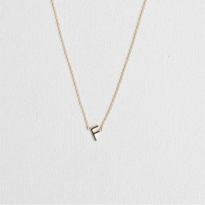 Luxe Gold Initial Necklace Michelle McDowell Necklaces