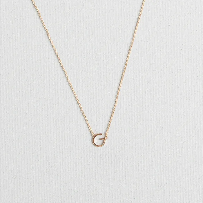 Luxe Gold Initial Necklace Michelle McDowell Necklaces