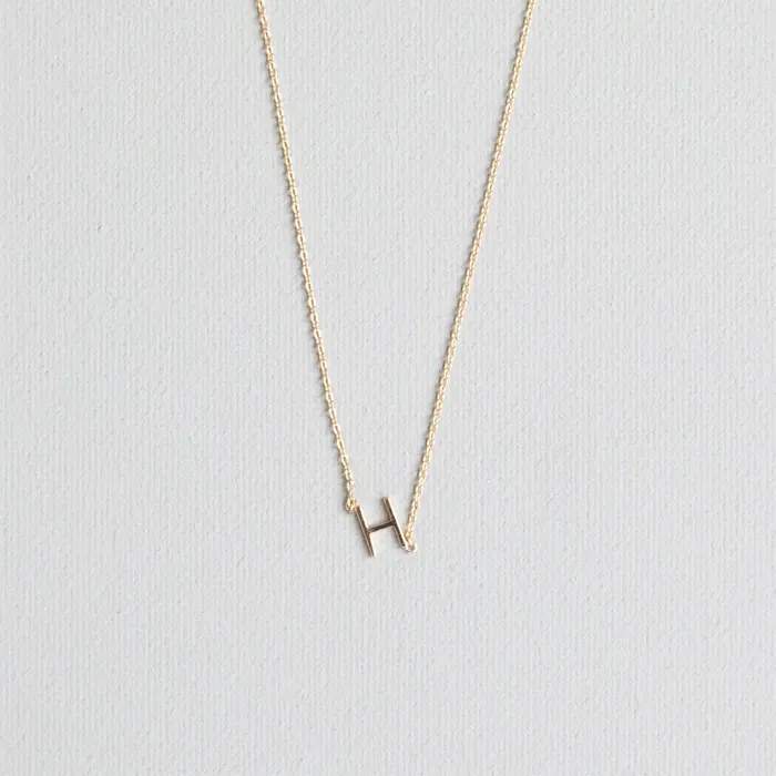 Luxe Gold Initial Necklace Michelle McDowell Necklaces