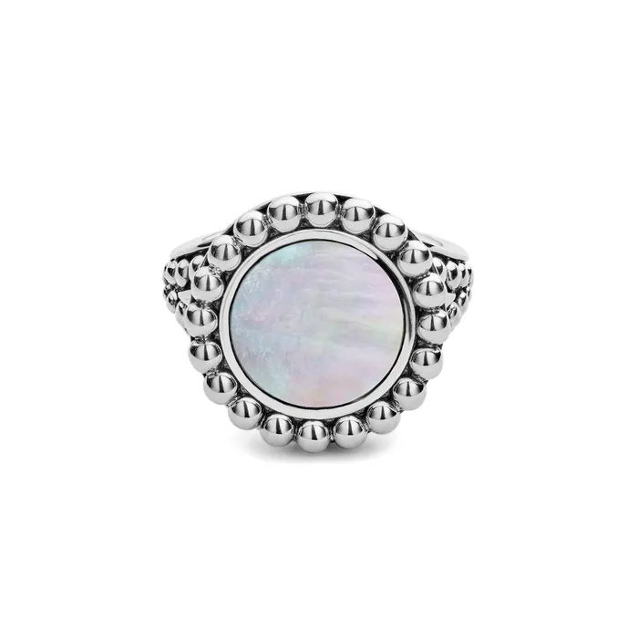Maya Mother of Pearl Circle Ring Lagos Rings Maya Mother of Pearl Circle Ring Lagos Rings