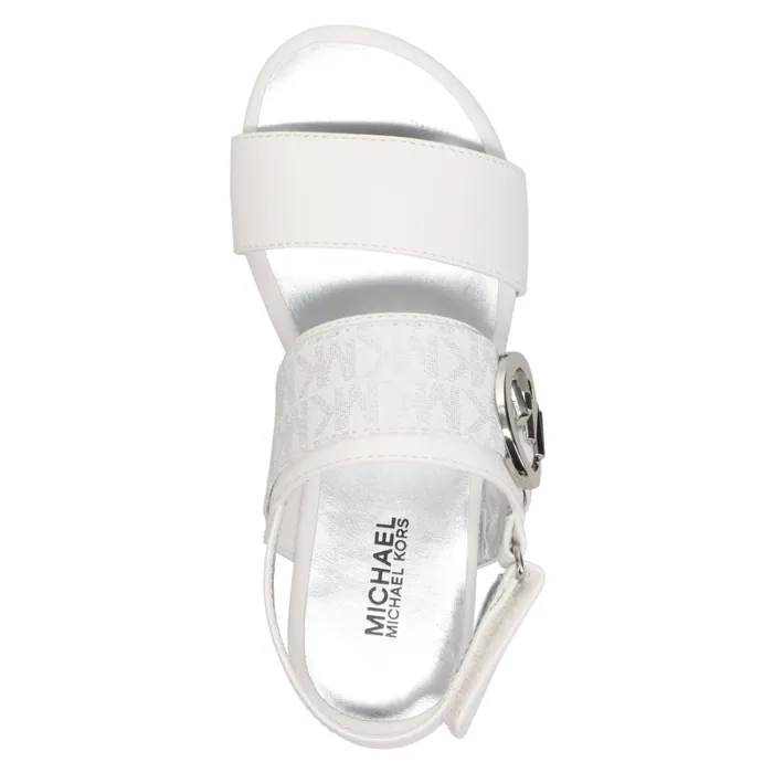 Michael Kors Kids Rings Michael Kors Kids Girls Sydney Kenzie White Silver Sandal Michael Kors Kids Rings Michael Kors Kids Girls Sydney Kenzie White Silver Sandal