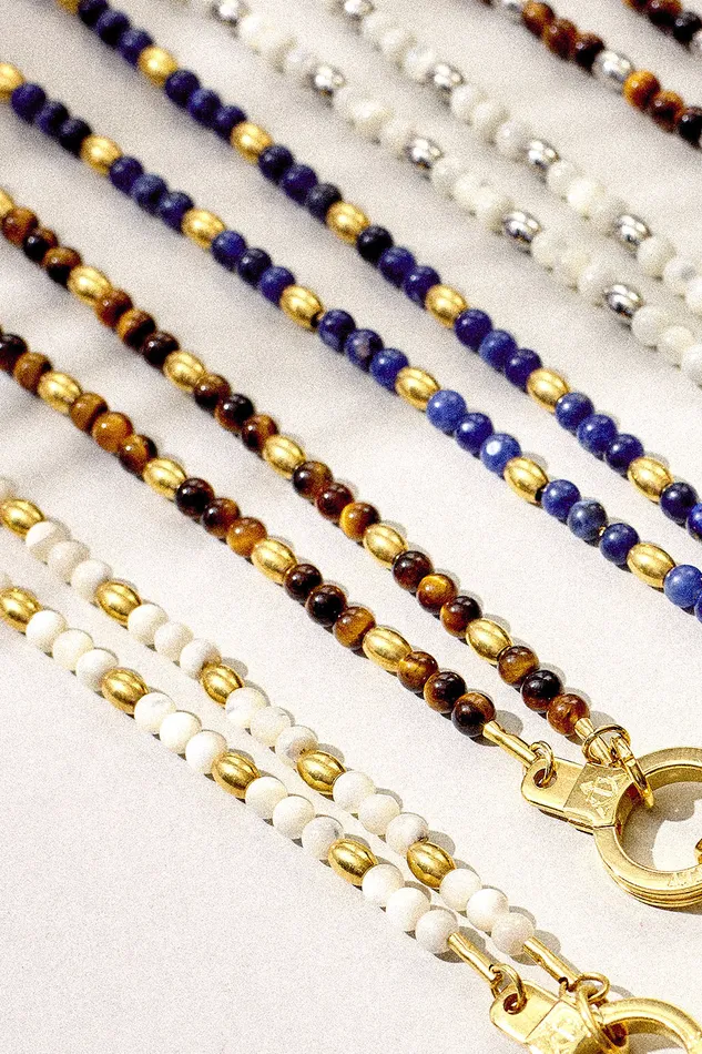 Necklaces Air Anchor Tiny Treasure Beaded Gemstone Necklace