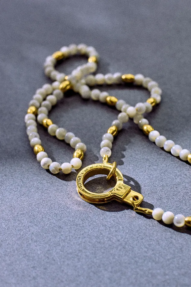 Necklaces Air Anchor Tiny Treasure Beaded Gemstone Necklace