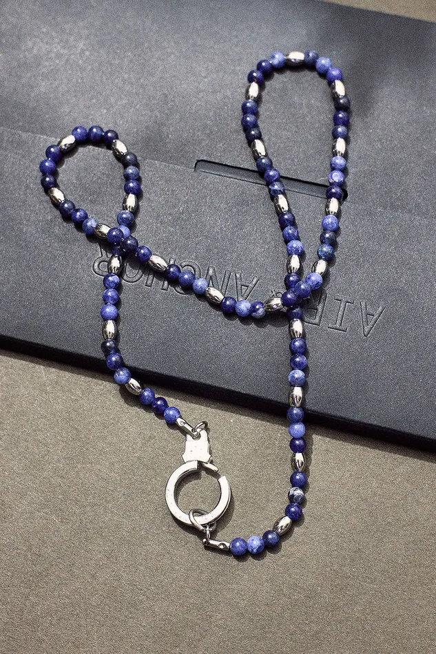 Necklaces Air Anchor Tiny Treasure Beaded Gemstone Necklace