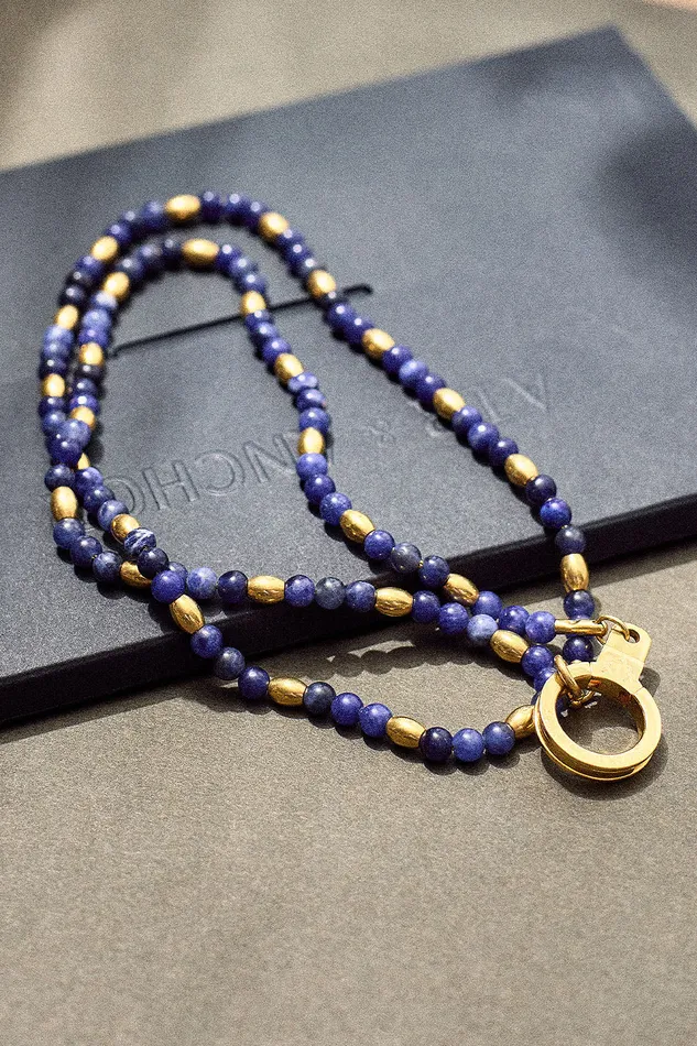 Necklaces Air Anchor Tiny Treasure Beaded Gemstone Necklace