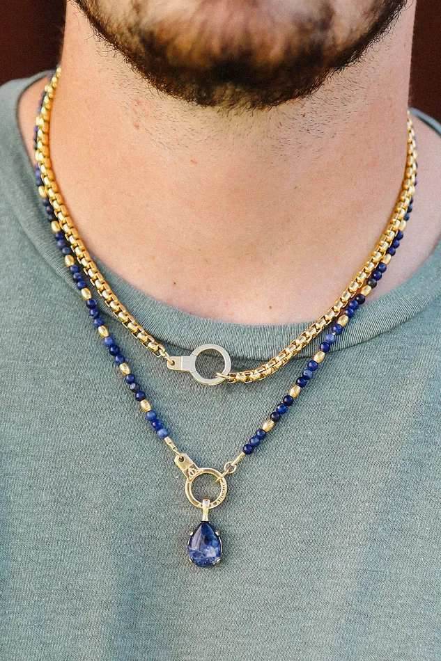 Necklaces Air Anchor Tiny Treasure Beaded Gemstone Necklace