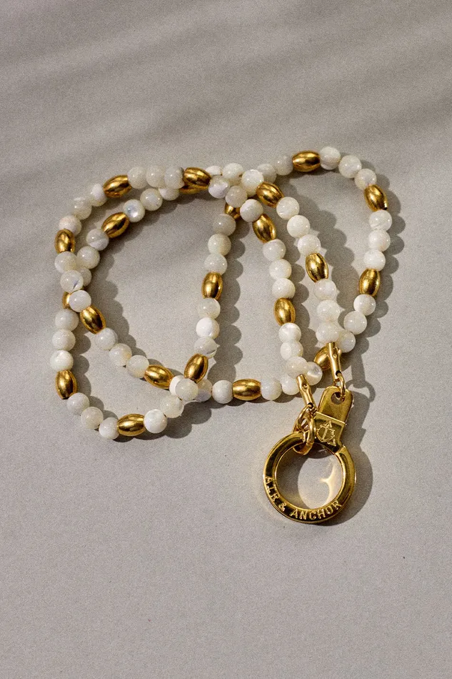 Necklaces Air Anchor Tiny Treasure Beaded Gemstone Necklace