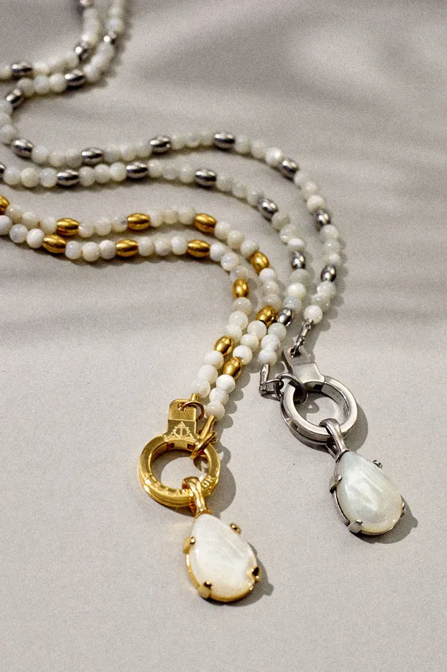 Necklaces Air Anchor Tiny Treasure Beaded Gemstone Necklace