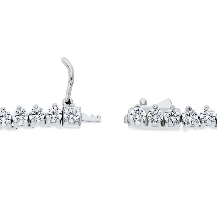 Necklaces BERRICLE Graduated CZ Necklace and Earrings in Sterling Silver