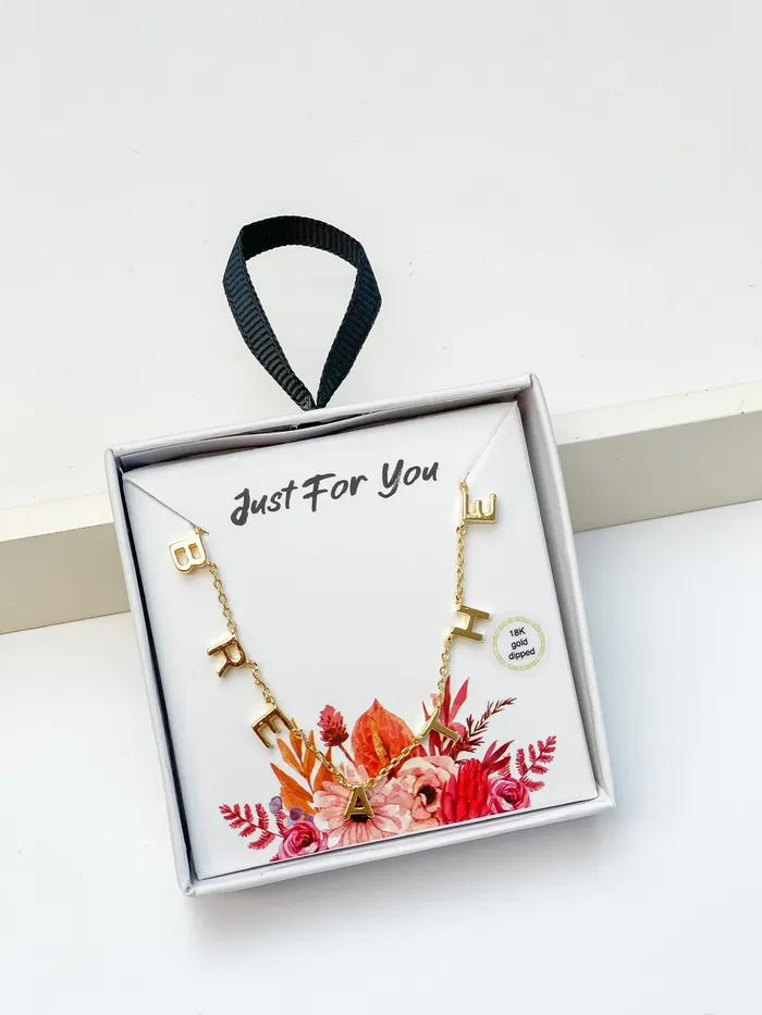 Necklaces Breathe Sentiment Chain Necklace Gold Prep Obsessed BI