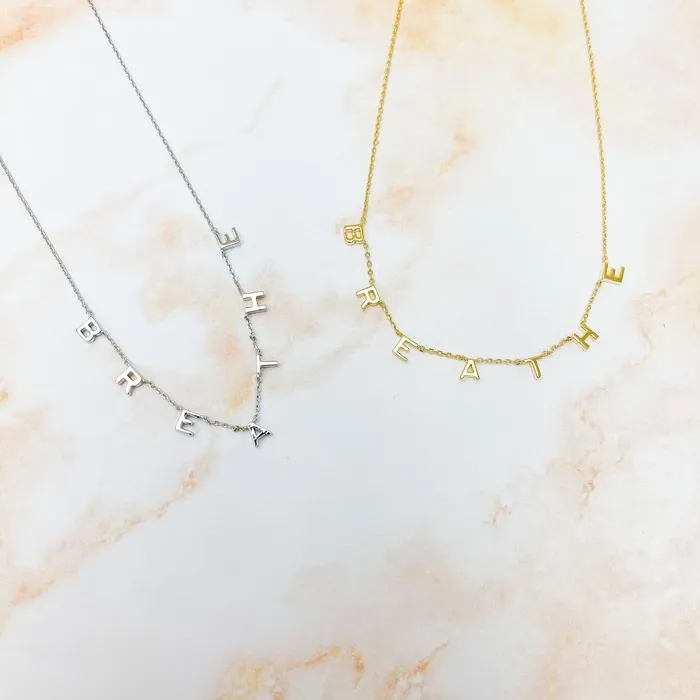 Necklaces Breathe Sentiment Chain Necklace Gold Prep Obsessed BI