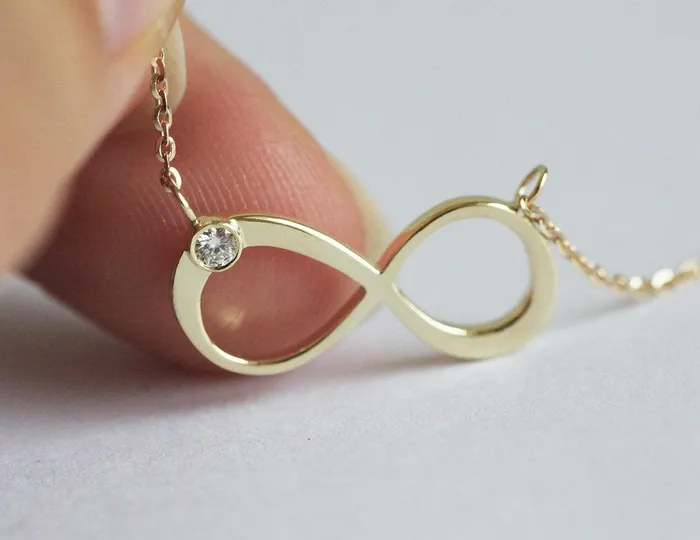 Necklaces Capucinne Gift For Her Diamond Infinity Necklace