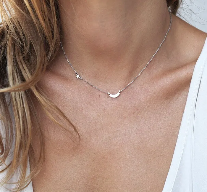 Necklaces Capucinne Sade Moon And Star Necklace