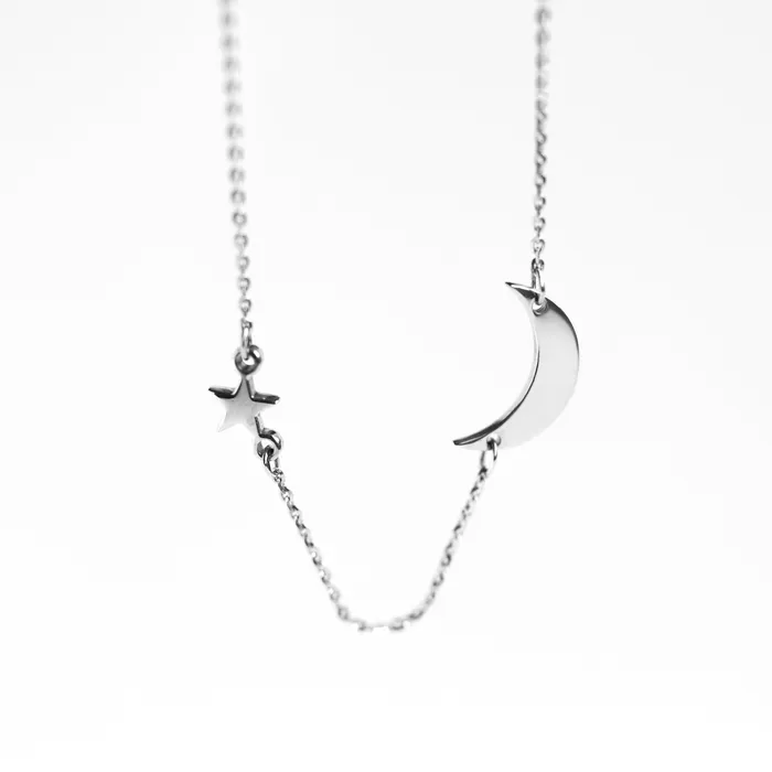 Necklaces Capucinne Sade Moon And Star Necklace