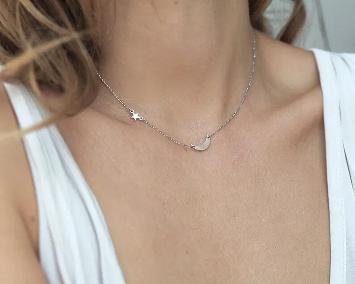 Necklaces Capucinne Sade Moon And Star Necklace