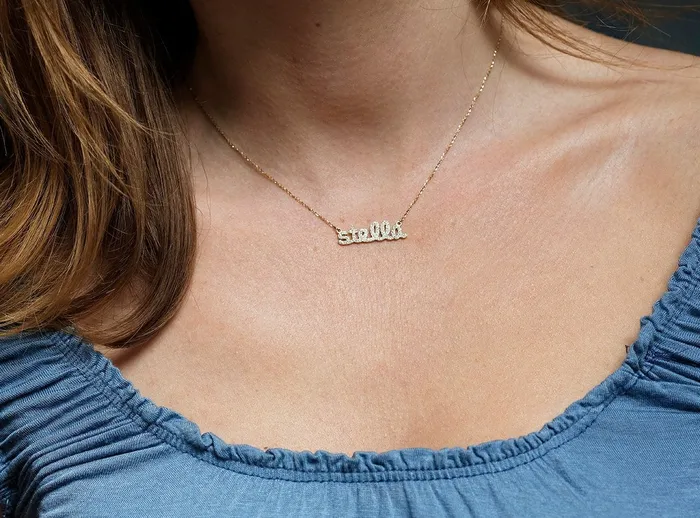 Necklaces Diamond Name Necklace Personalized Necklace capucinne
