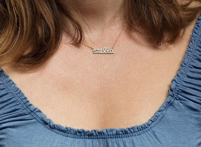 Necklaces Diamond Name Necklace Personalized Necklace capucinne