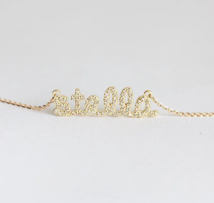 Necklaces Diamond Name Necklace Personalized Necklace capucinne