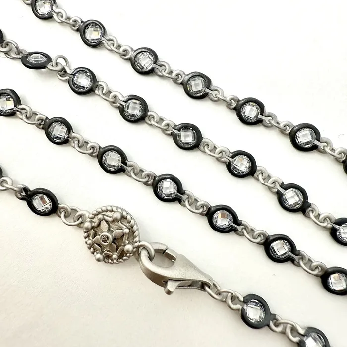Necklaces Freida Rothman Freida Rothman Faceted Stone Wrap Chain Necklace