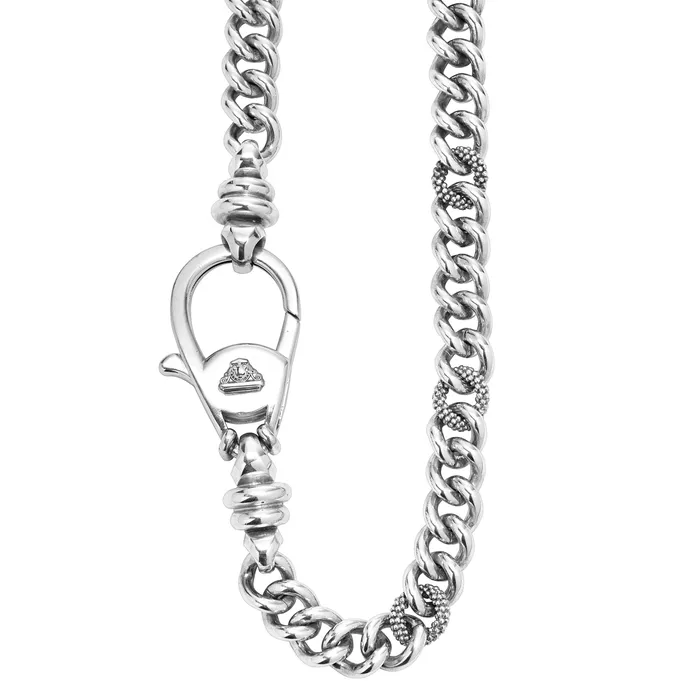 Necklaces LAGOS Anthem Caviar Beaded Chain Necklace 12mm