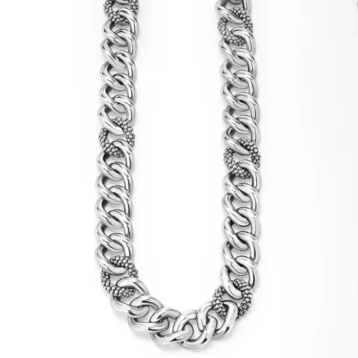 Necklaces LAGOS Anthem Caviar Beaded Chain Necklace 12mm Necklaces LAGOS Anthem Caviar Beaded Chain Necklace 12mm