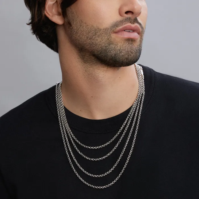 Necklaces LAGOS Anthem Double Link Chain Necklace 3mm Necklaces LAGOS Anthem Double Link Chain Necklace 3mm