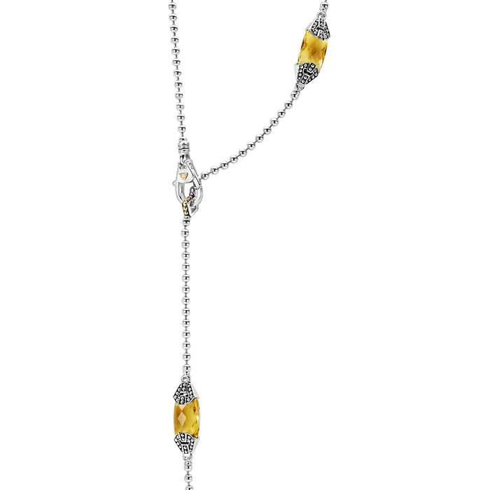 Necklaces Lagos Caviar Color Six Station Citrine Necklace Necklaces Lagos Caviar Color Six Station Citrine Necklace