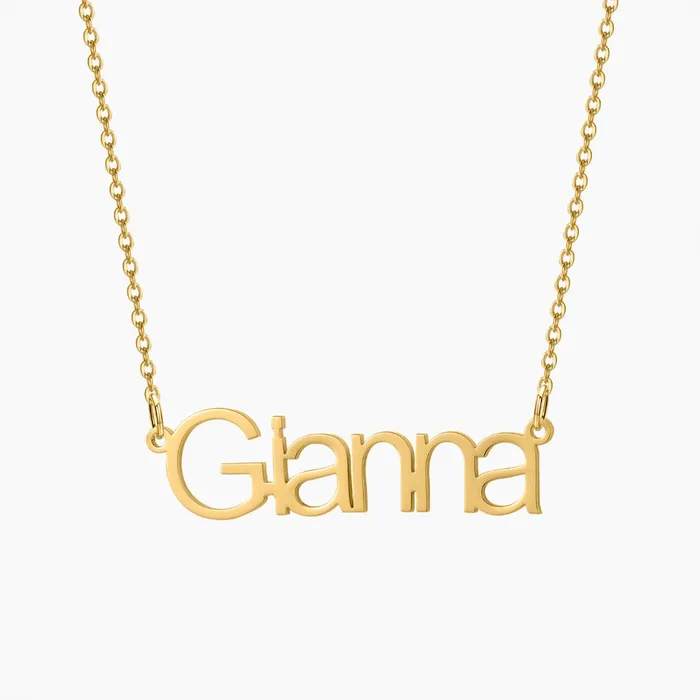Necklaces NovaLico Personalized Custom Sleek Bold Name Necklace
