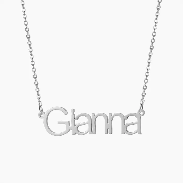 Necklaces NovaLico Personalized Custom Sleek Bold Name Necklace