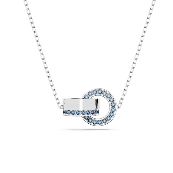 Necklaces Swarovski Swarovski Hollow Necklace Interlocking loop Blue Rhodium plated Necklaces Swarovski Swarovski Hollow Necklace Interlocking loop Blue Rhodium plated