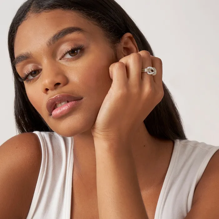 Newport TwoTone Knot Diamond Ring LAGOS Rings Newport TwoTone Knot Diamond Ring LAGOS Rings
