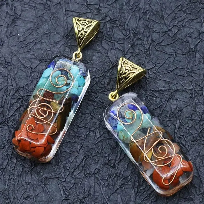 Orgone Seven Chakras Energy Pendant Necklace wickedafstore Necklaces